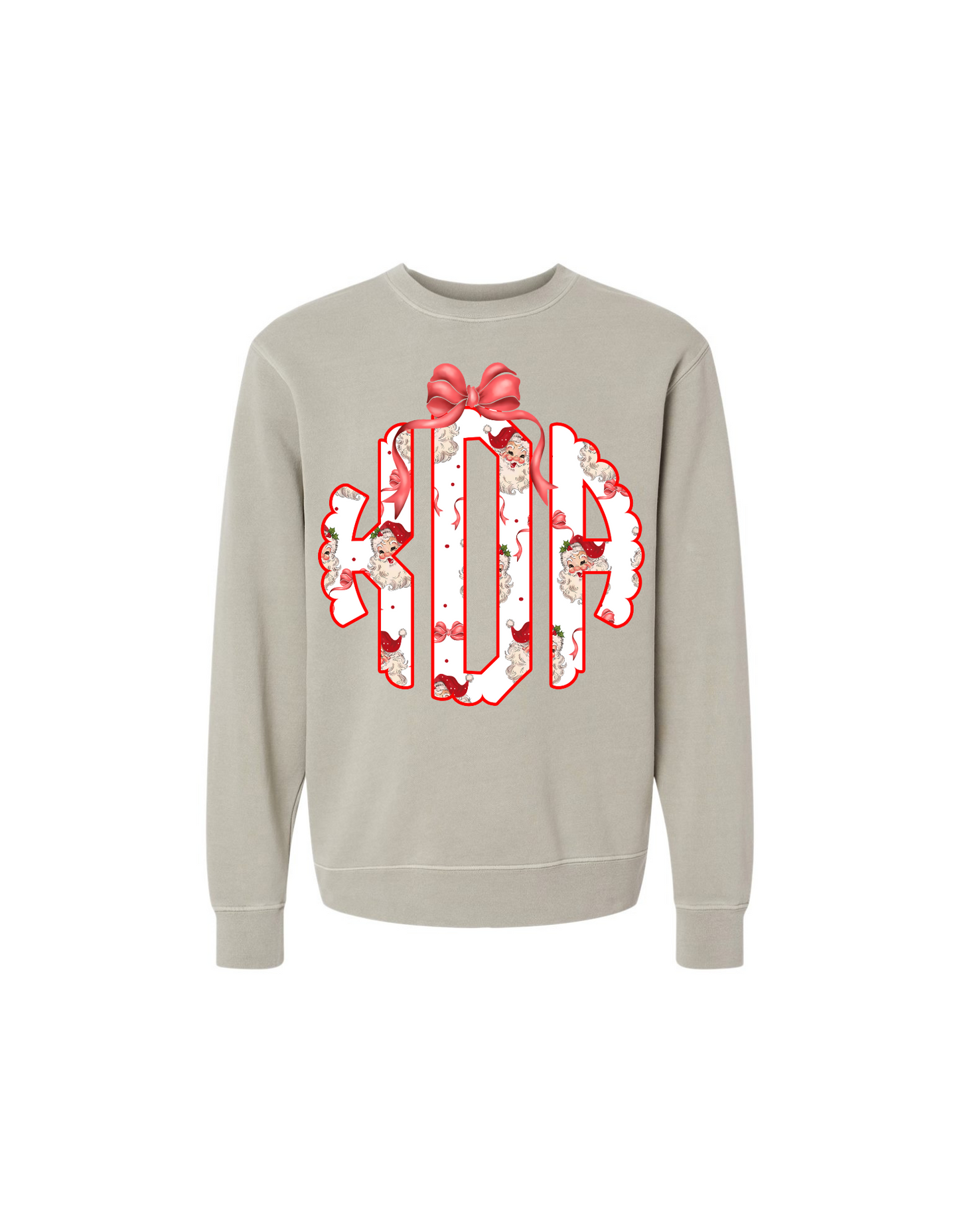 CUSTOM SANTA MONOGRAM CREW