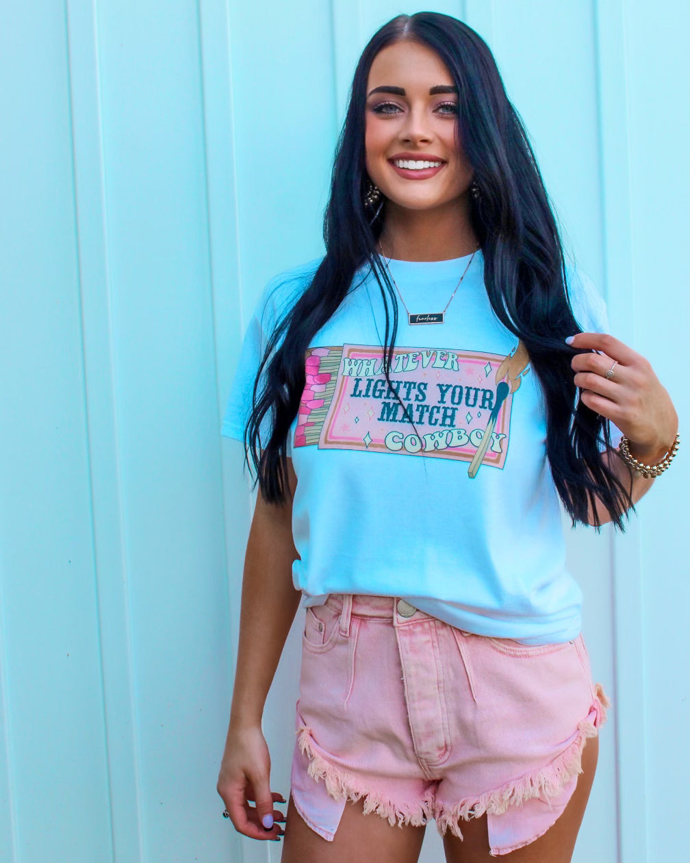 Cotton Candy Denim Shorts - Buckin Bliss